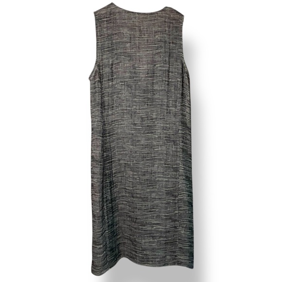 EILEEN FISHER Organic Linen Gauze Strata Wrap Top w/ Silk Ties Sz M - Picture 4 of 11